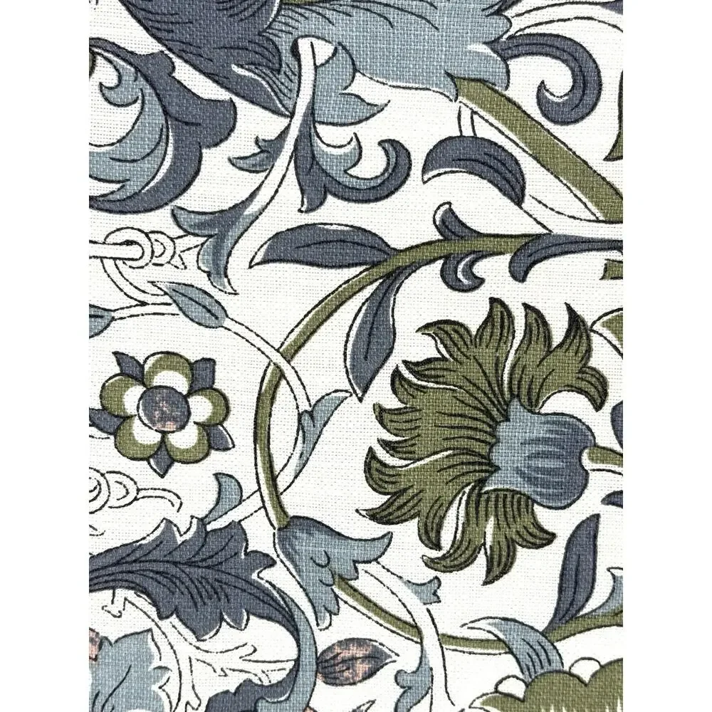 William Morris & Co Placemats Lodden 100% Cotton Fabric 13x19 Set 4 Green Blue